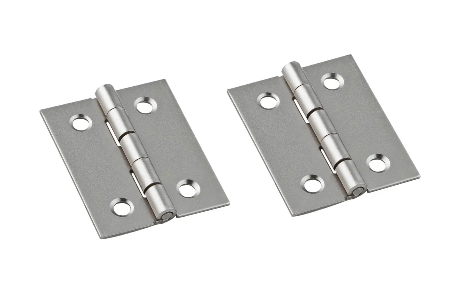 1-1/2" x 1-1/4" Satin Nickel Hinges ~ 2 Pack