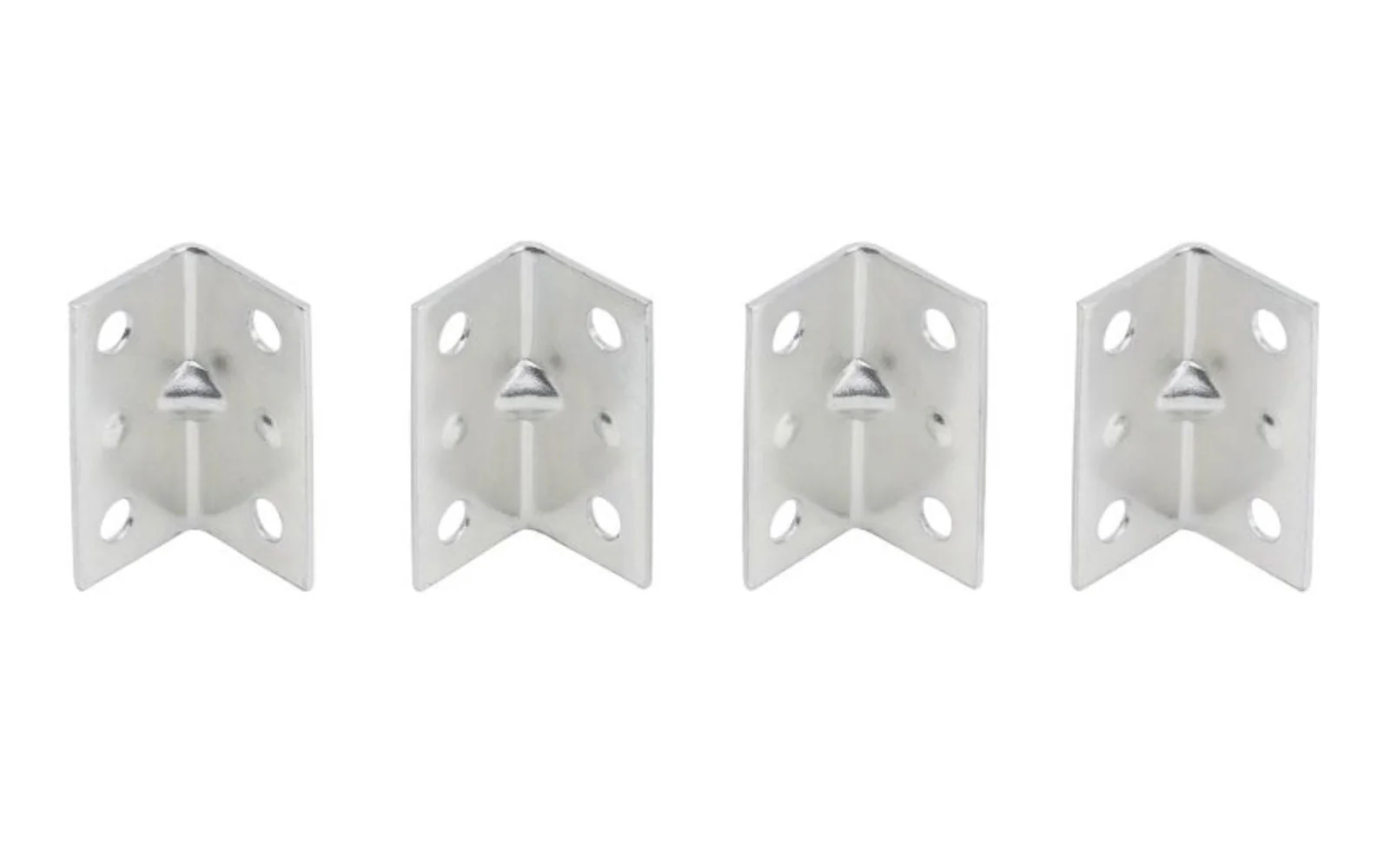 1-1/2" x 3/4" Zinc-Plated Corner Braces - 4 Pack