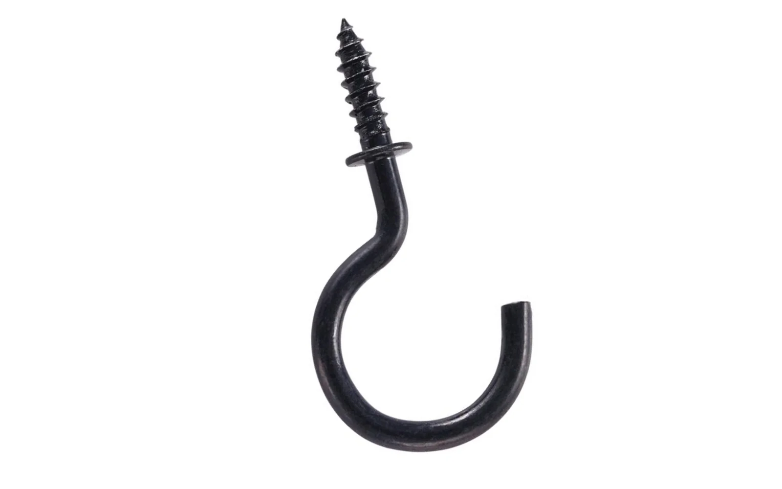 1" Black Finish Cup Hooks - 30 Pack
