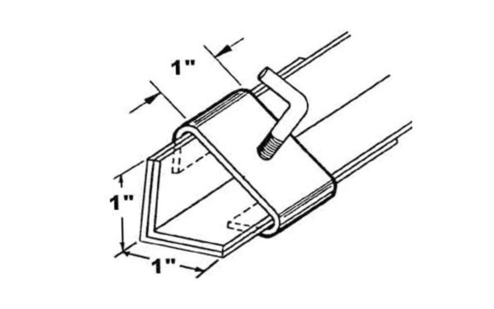 1" Steel Bed Rail Clamps - 2 Pack - Image 2