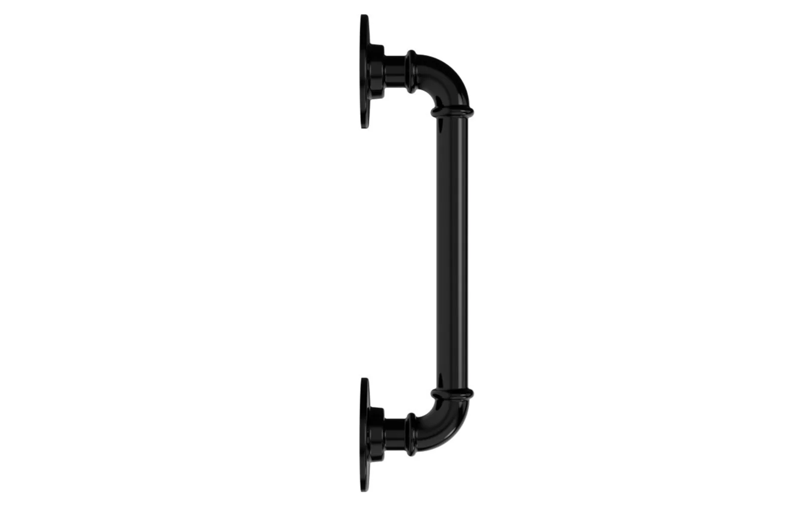 10-1/2" Black Finish Industrial Pipe Handle - Image 2