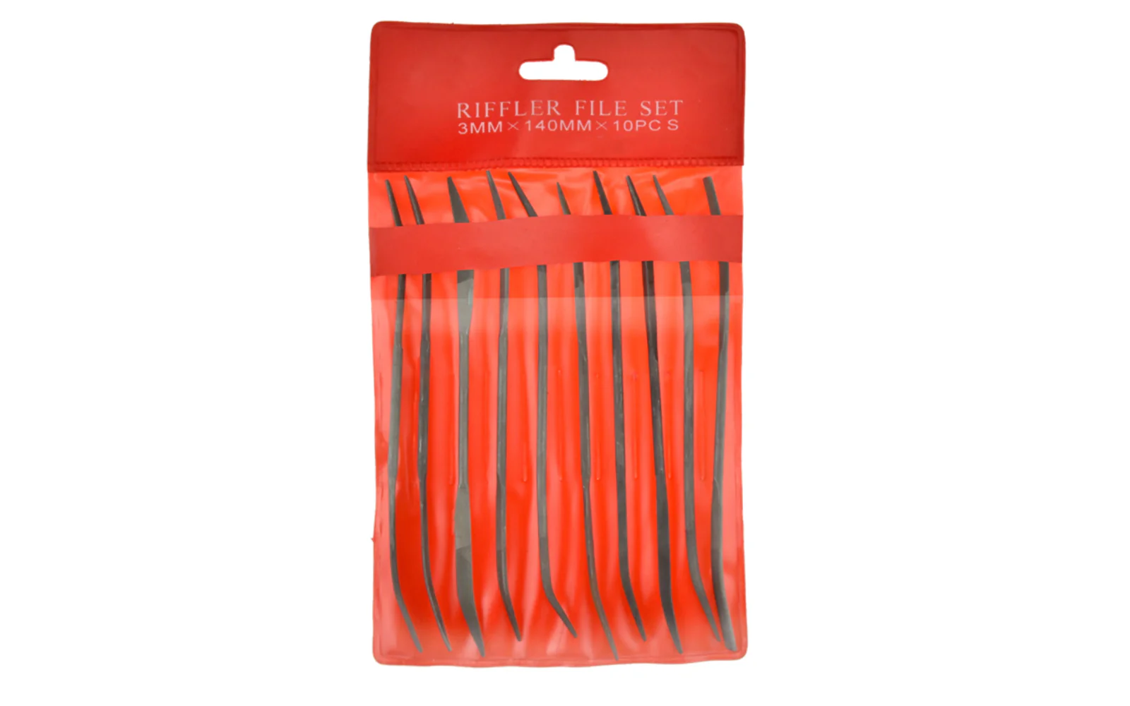 10-PC Fine Cut Riffler File Set - 3 mm x 140 mm - Image 2