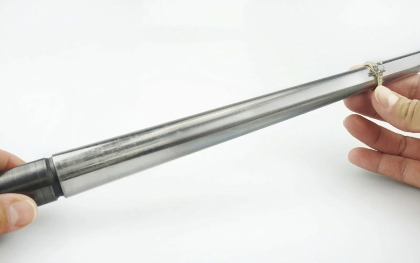 12" Polished Steel Ungrooved & Unmarked Ring Mandrel - Image 2