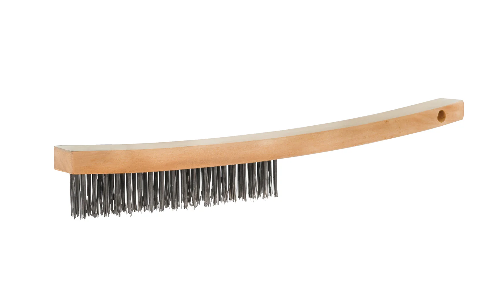 14" Long Carbon Steel Wire Brush with Wooden Handle ~ 3/4" Width x 1" Trim