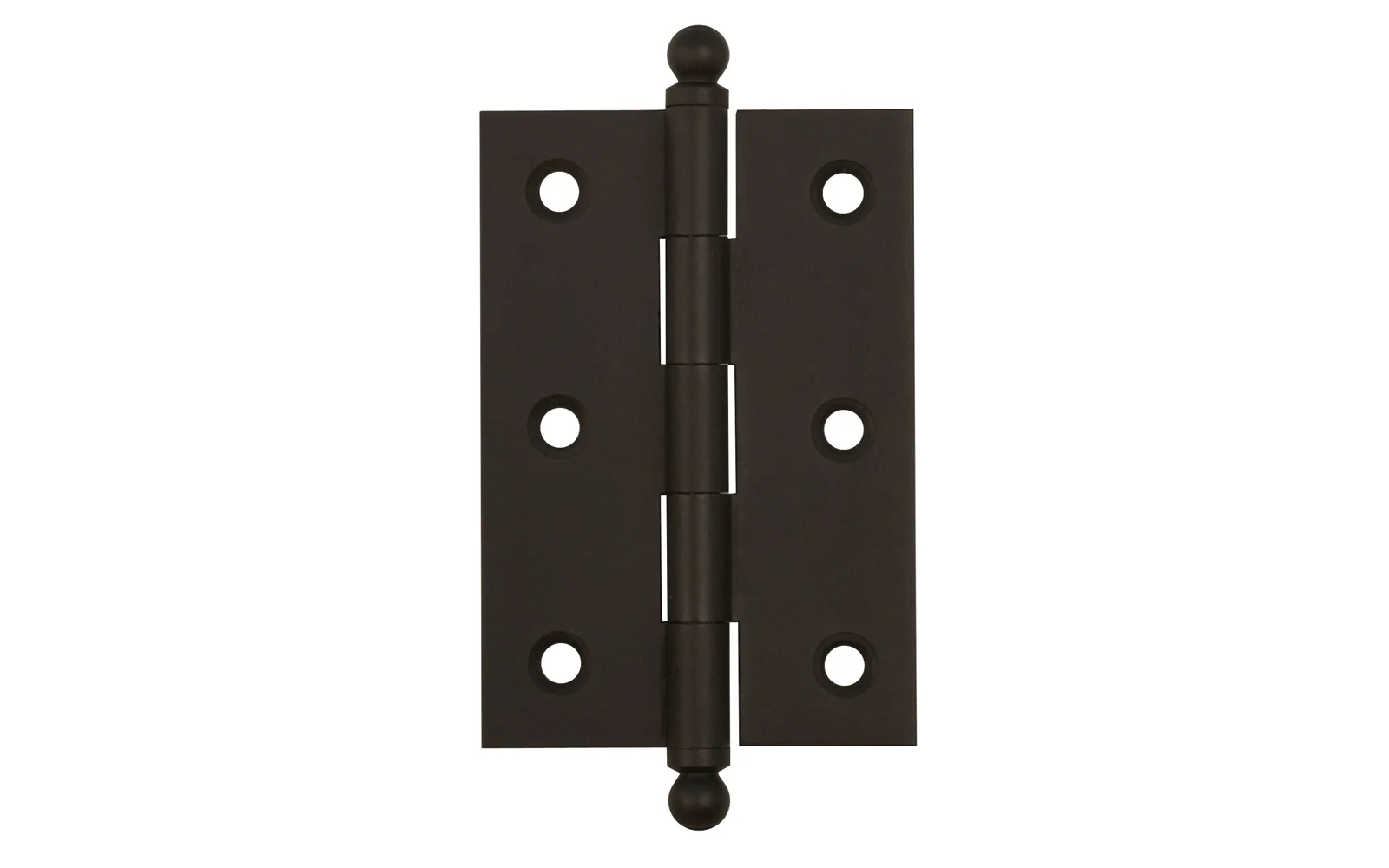 Classic Solid Brass Ball-Tip Cabinet Hinge ~ 2-1/2" x 1-3/4" - Image 2