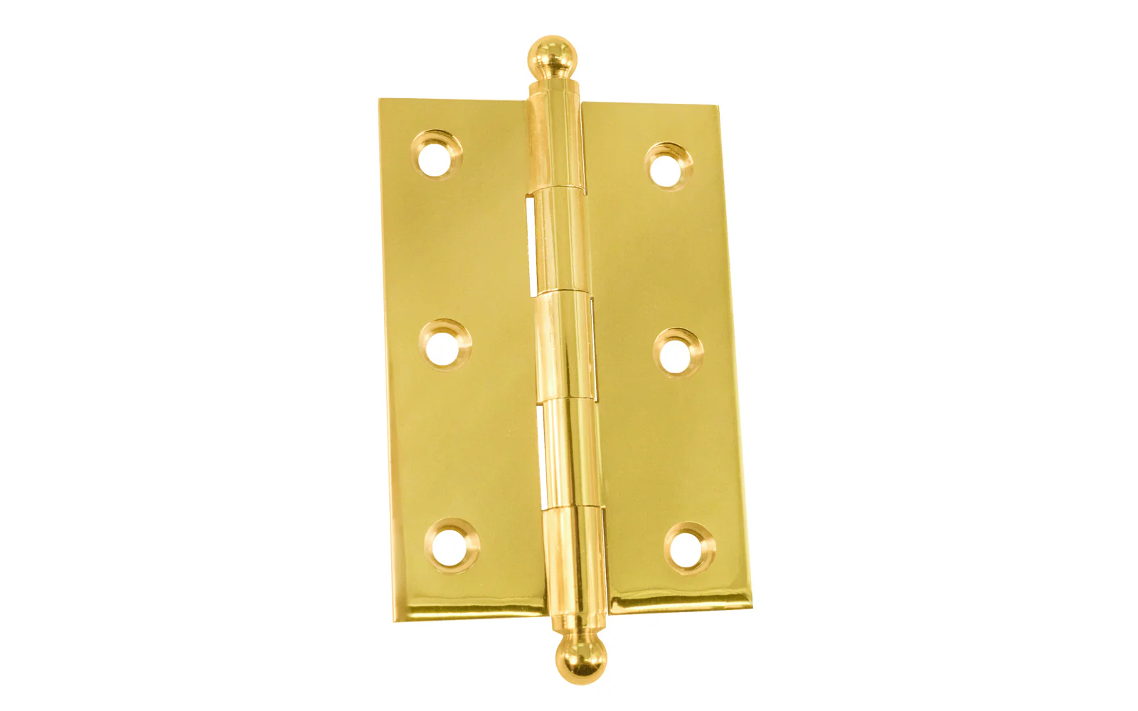 Classic Solid Brass Ball-Tip Cabinet Hinge ~ 2-1/2" x 1-3/4" - Image 7