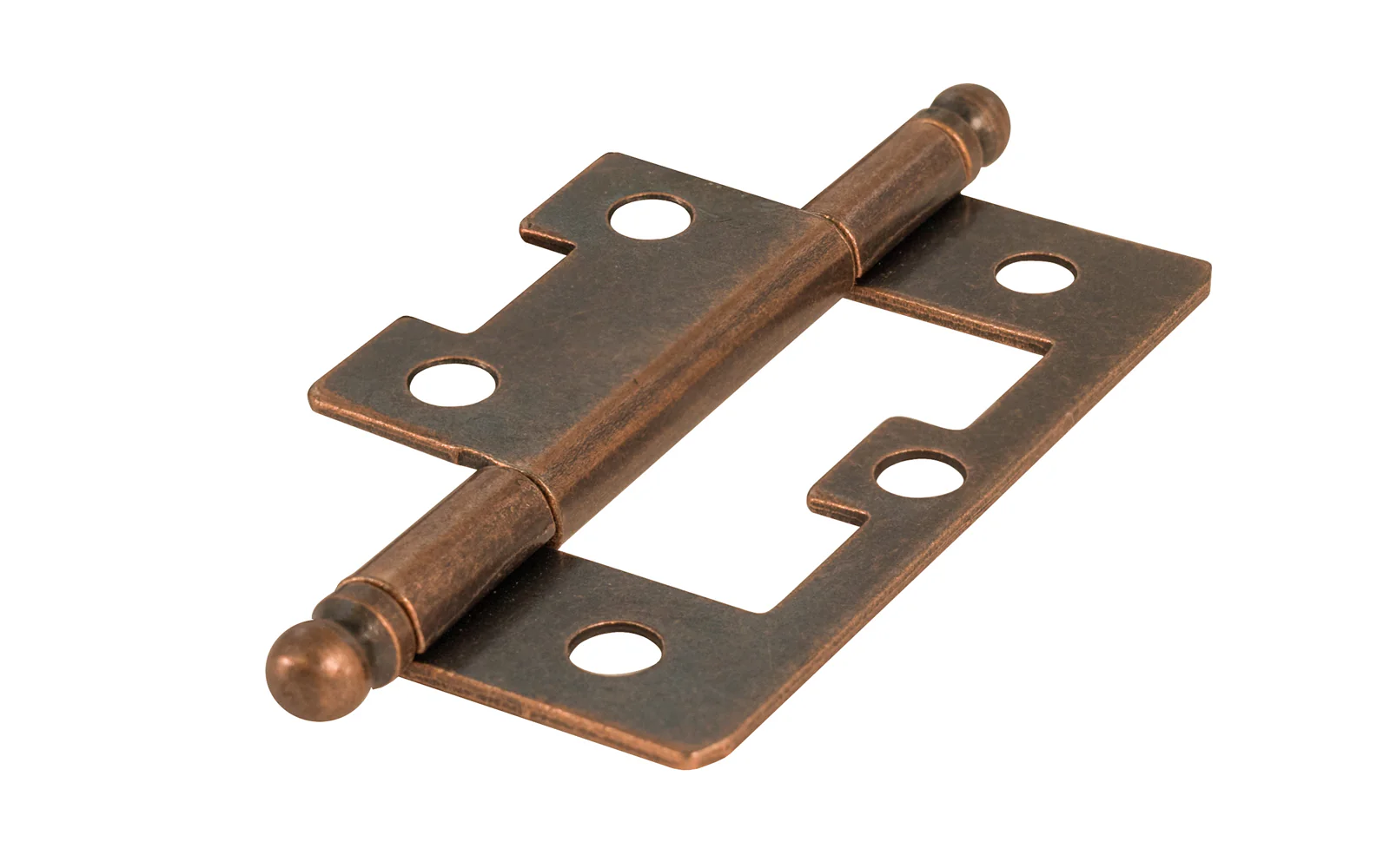 2-1/2" Non-Mortise Ball-Tip Cabinet Hinges ~ Antique Copper Finish - Image 2
