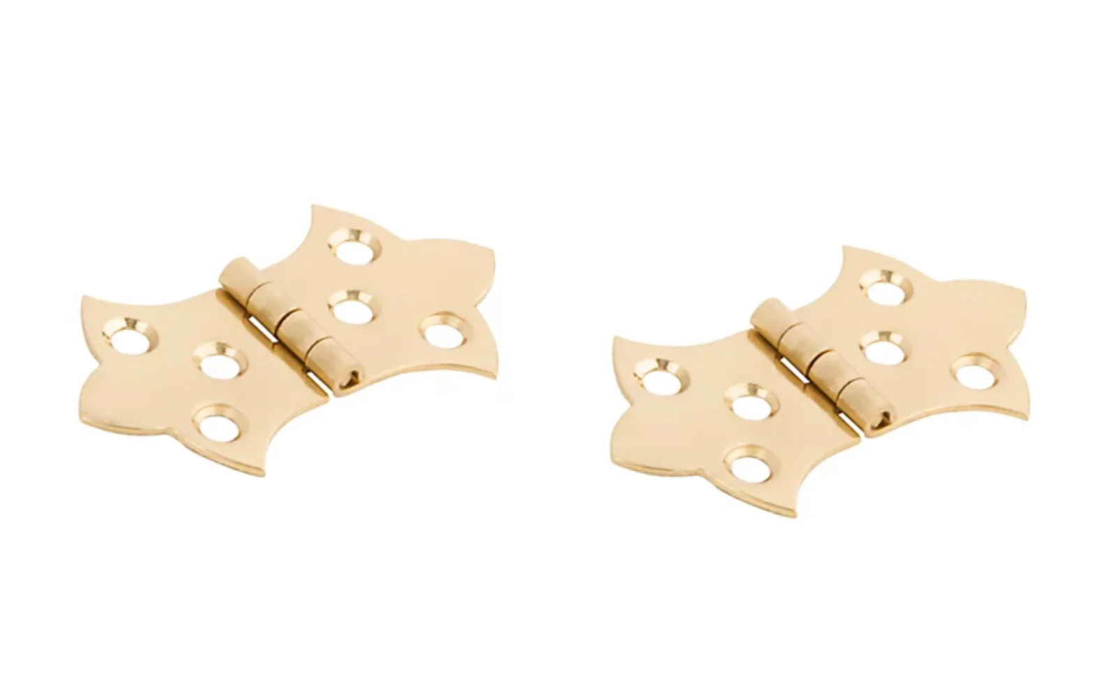 2-1/4" x 1-5/16" Solid Brass Decorative Hinges ~ 2 Pack