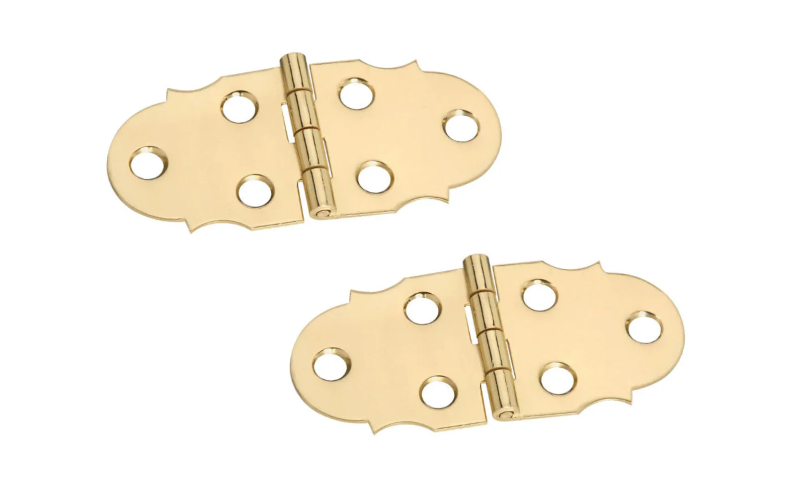 2-7/8" x 1-5/16" Solid Brass Decorative Hinges ~ 2 Pack