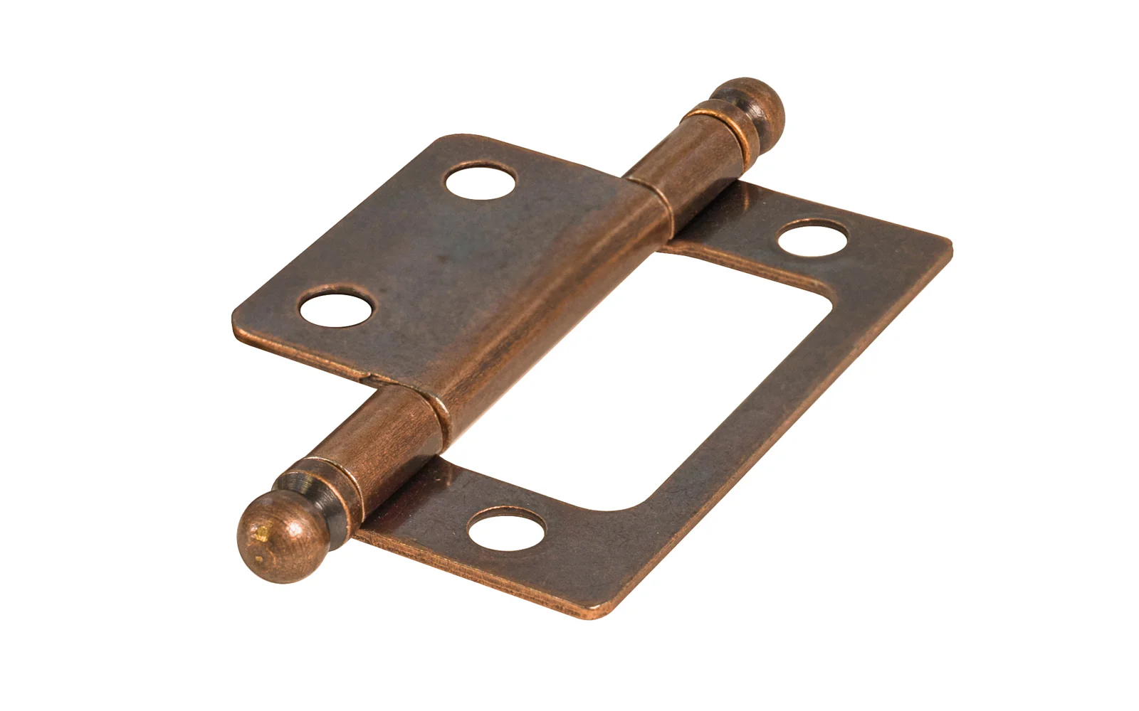 2" Non-Mortise Ball-Tip Cabinet Hinges ~ Antique Copper Finish - Image 2