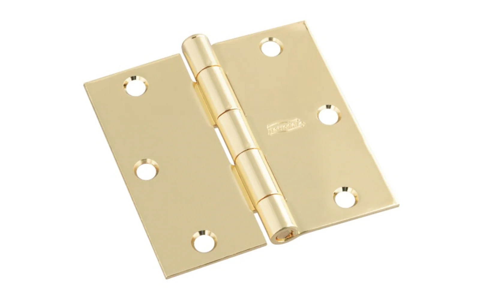 3-1/2" Bright Brass Door Hinges - 3 Pack - Image 2