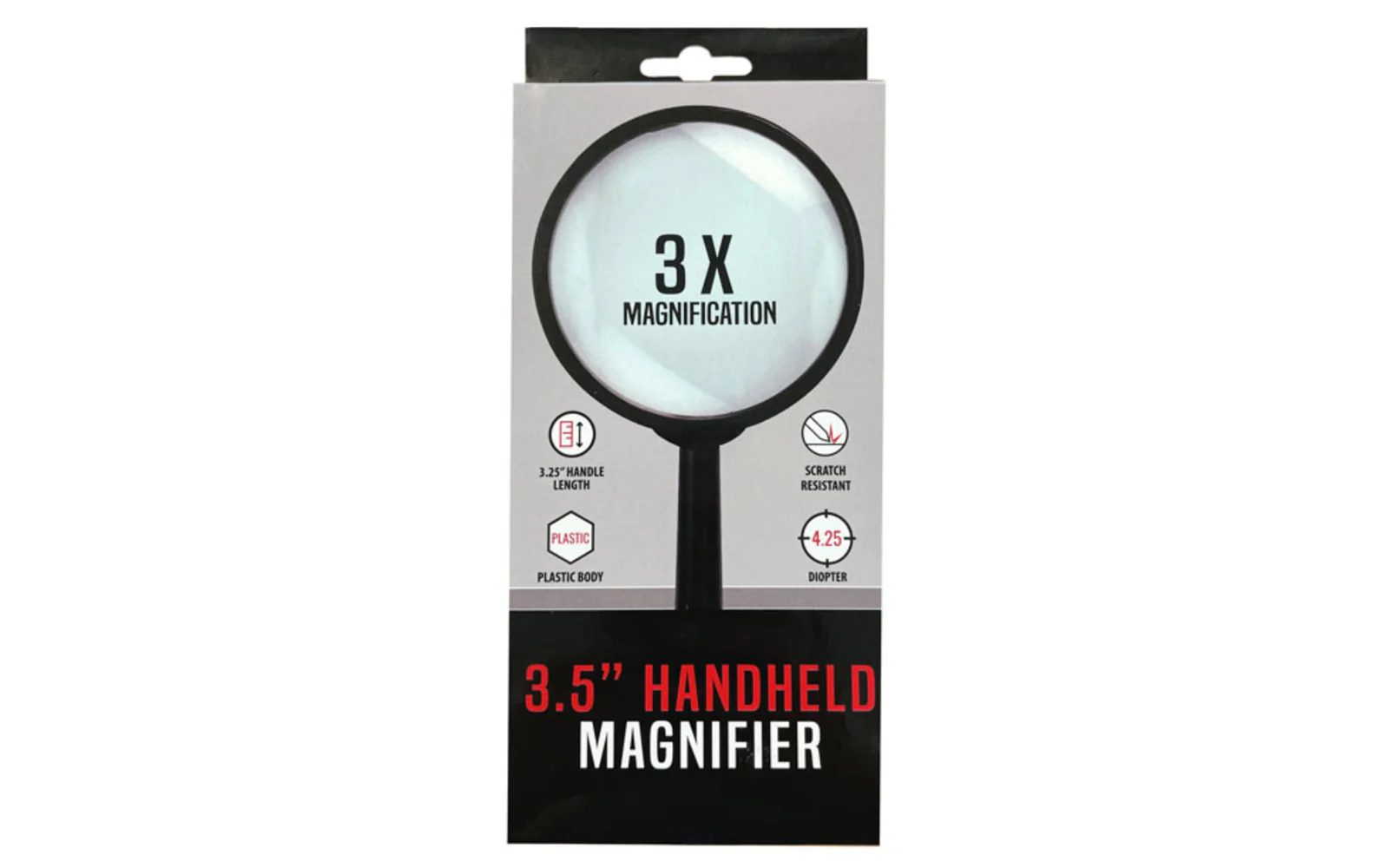 3-1/2" Handheld Magnifier - 2.25x Magnification - Image 2