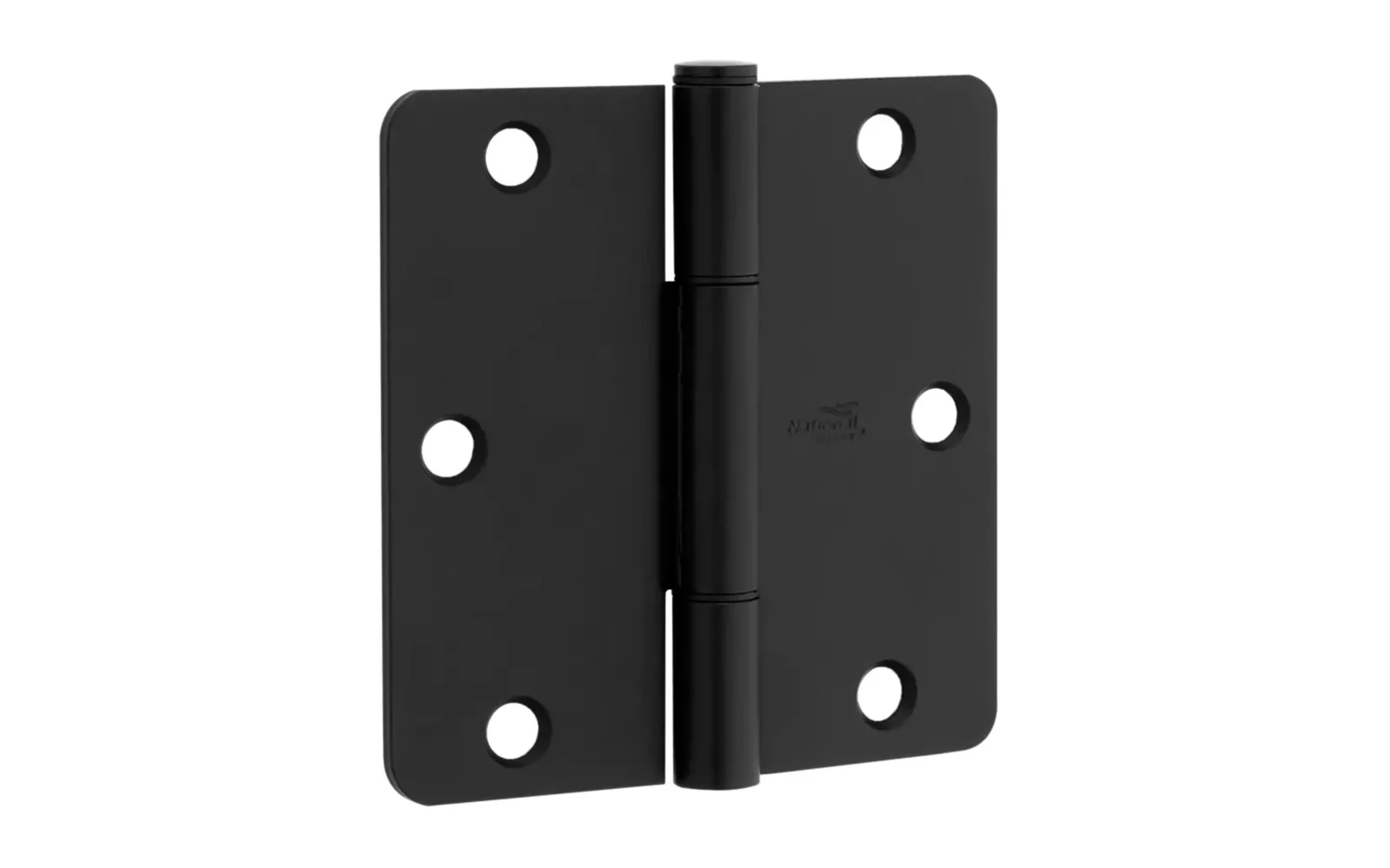 3-1/2" Matte Black "Squeak Guard" Door Hinges, 1/4" Radius - 3 Pack - Image 3