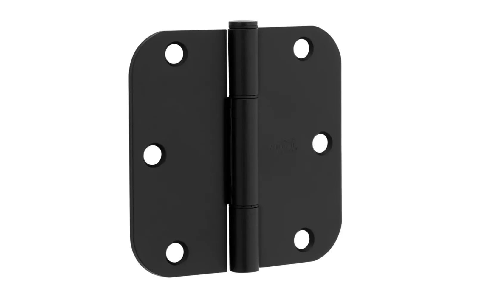 3-1/2" Matte Black Squeak Guard Hinges, 5/8" Rad. - Image 3
