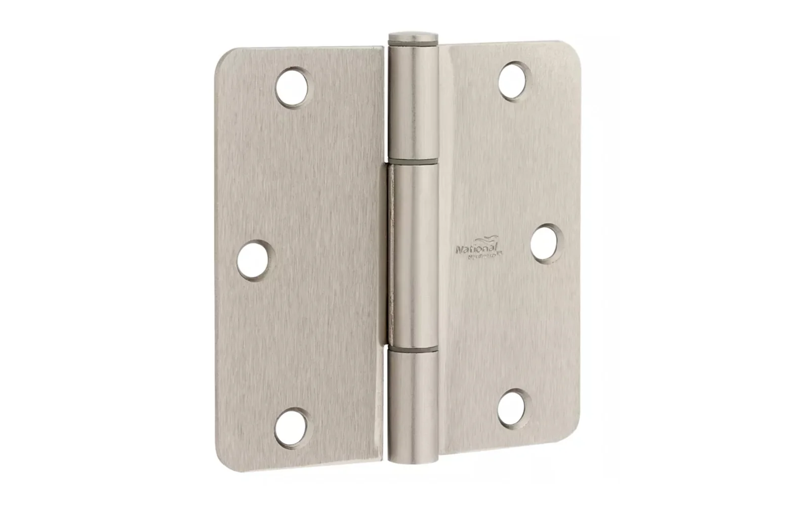 3-1/2" Satin Nickel "Squeak Guard" Door Hinges, 1/4" Radius - 3 Pack - Image 3