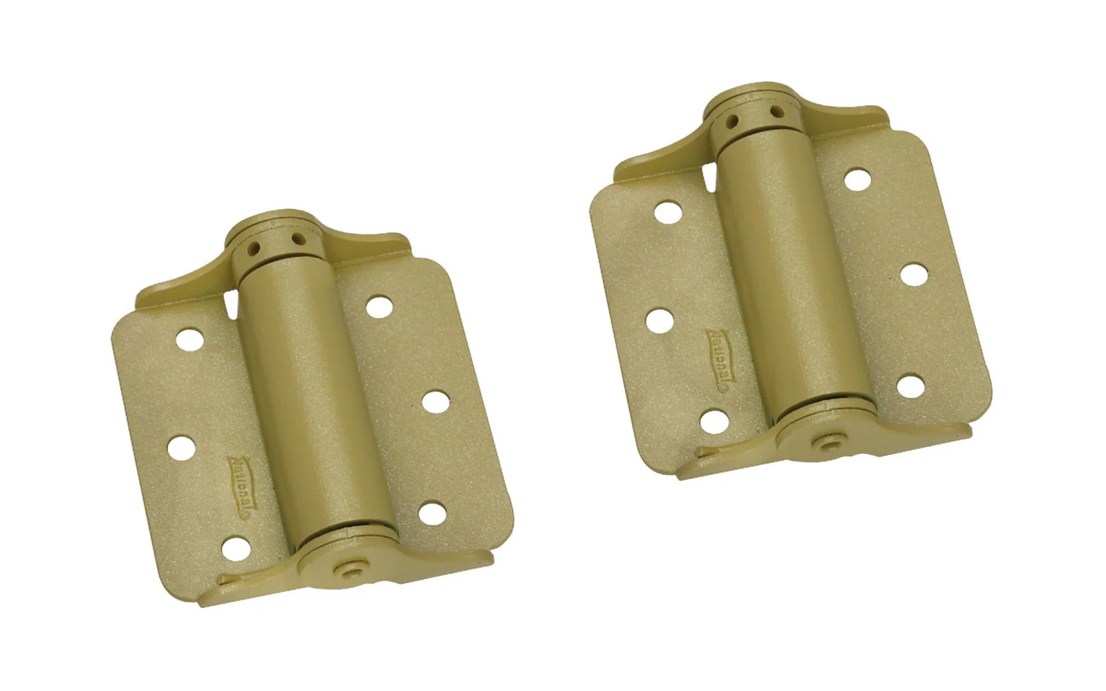 3" BakEnamel Brass Finish Steel Adj. Spring Hinges
