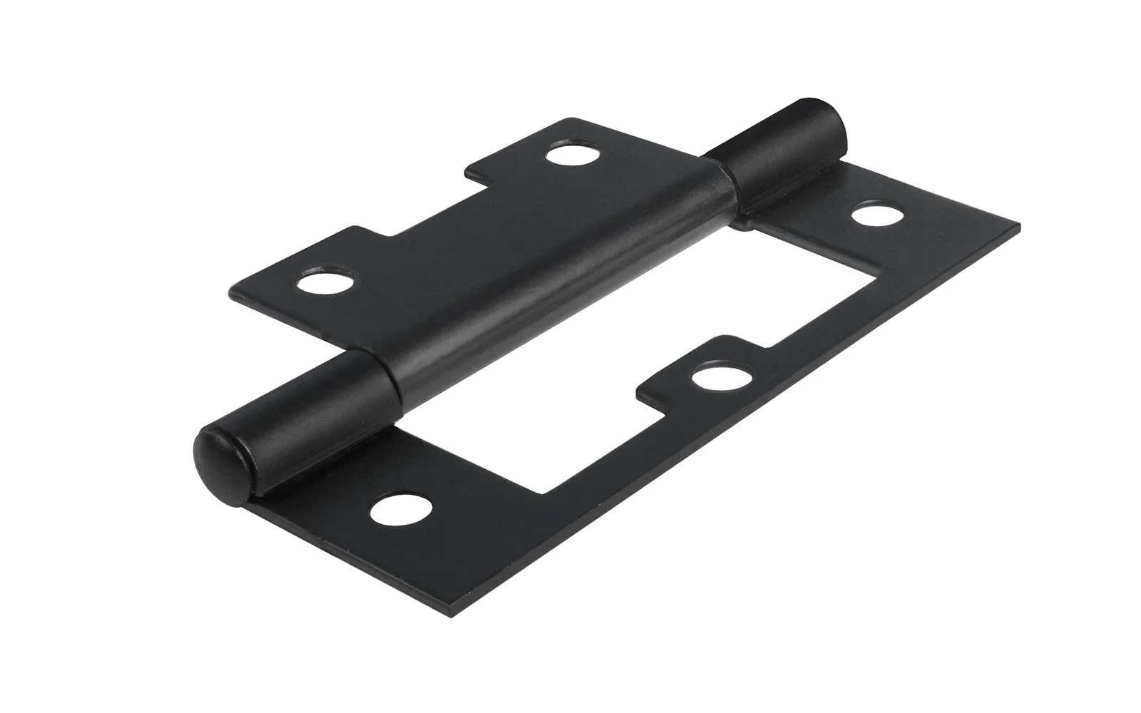 Pair of 3" Non-Mortise Cabinet Hinges ~ Flat Black Finish - Image 2