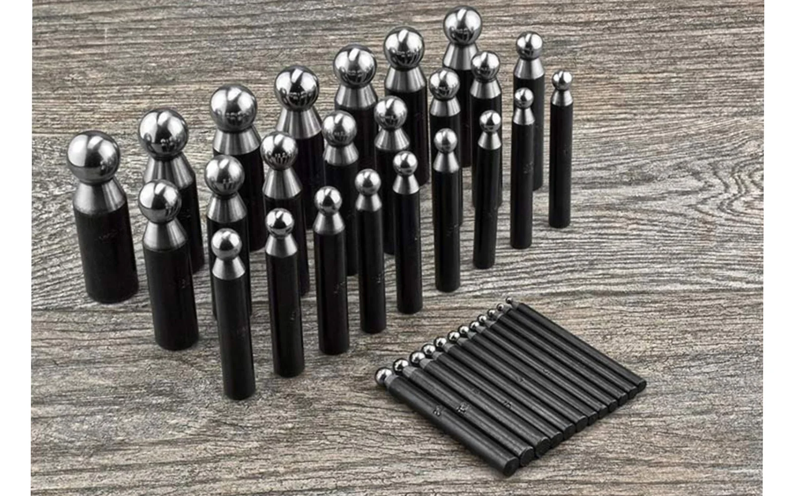 36-PC Polished Stainless Steel Dapping Punch Set - Image 2