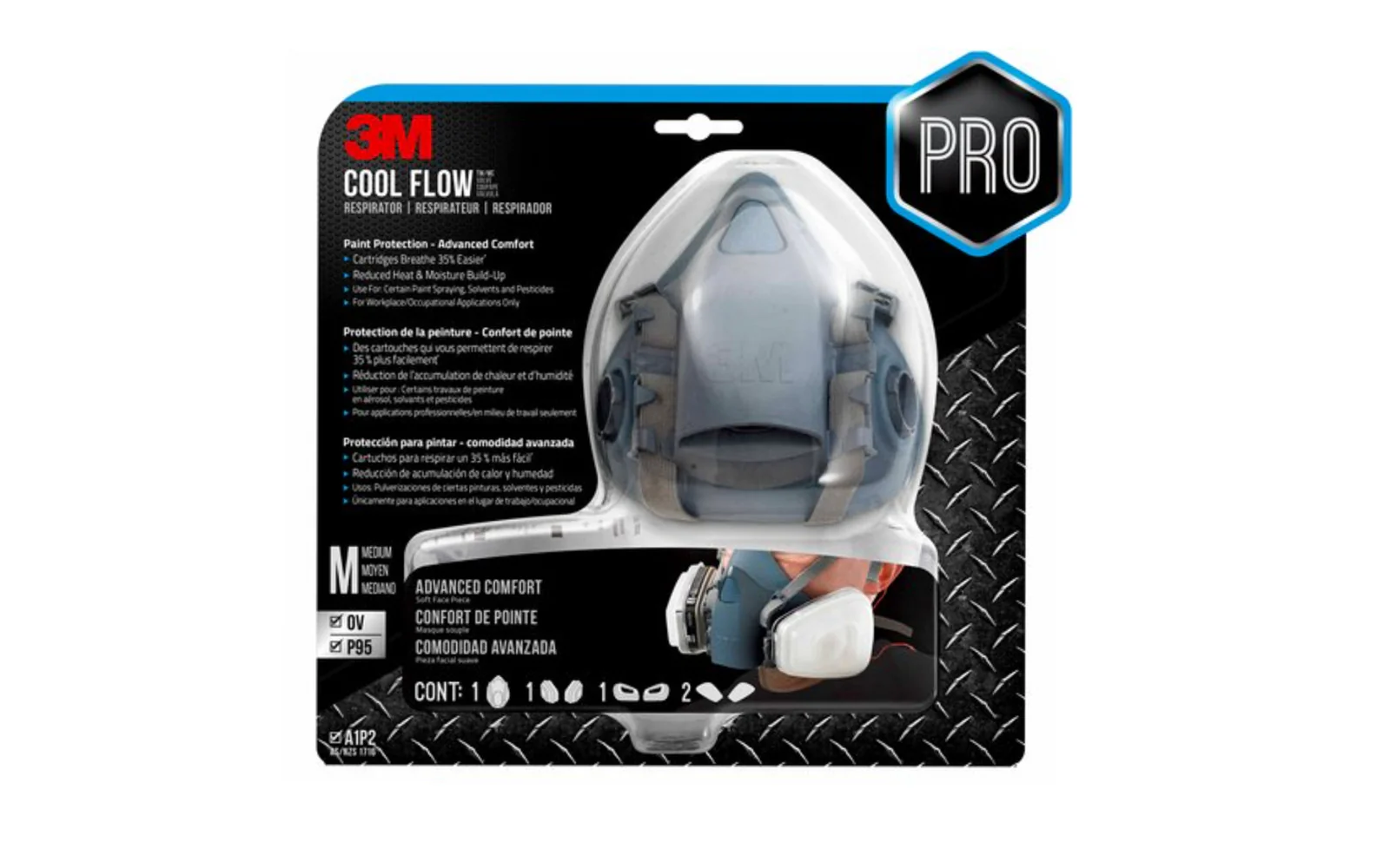 3M Professional Paint Respirator - 7512 - Image 2
