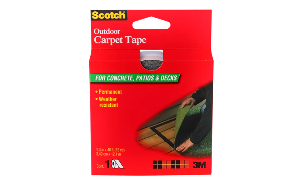 3M Scotch Outdoor Carpet Tape for Concrete, Patios, & Decks  1.375" x 40"