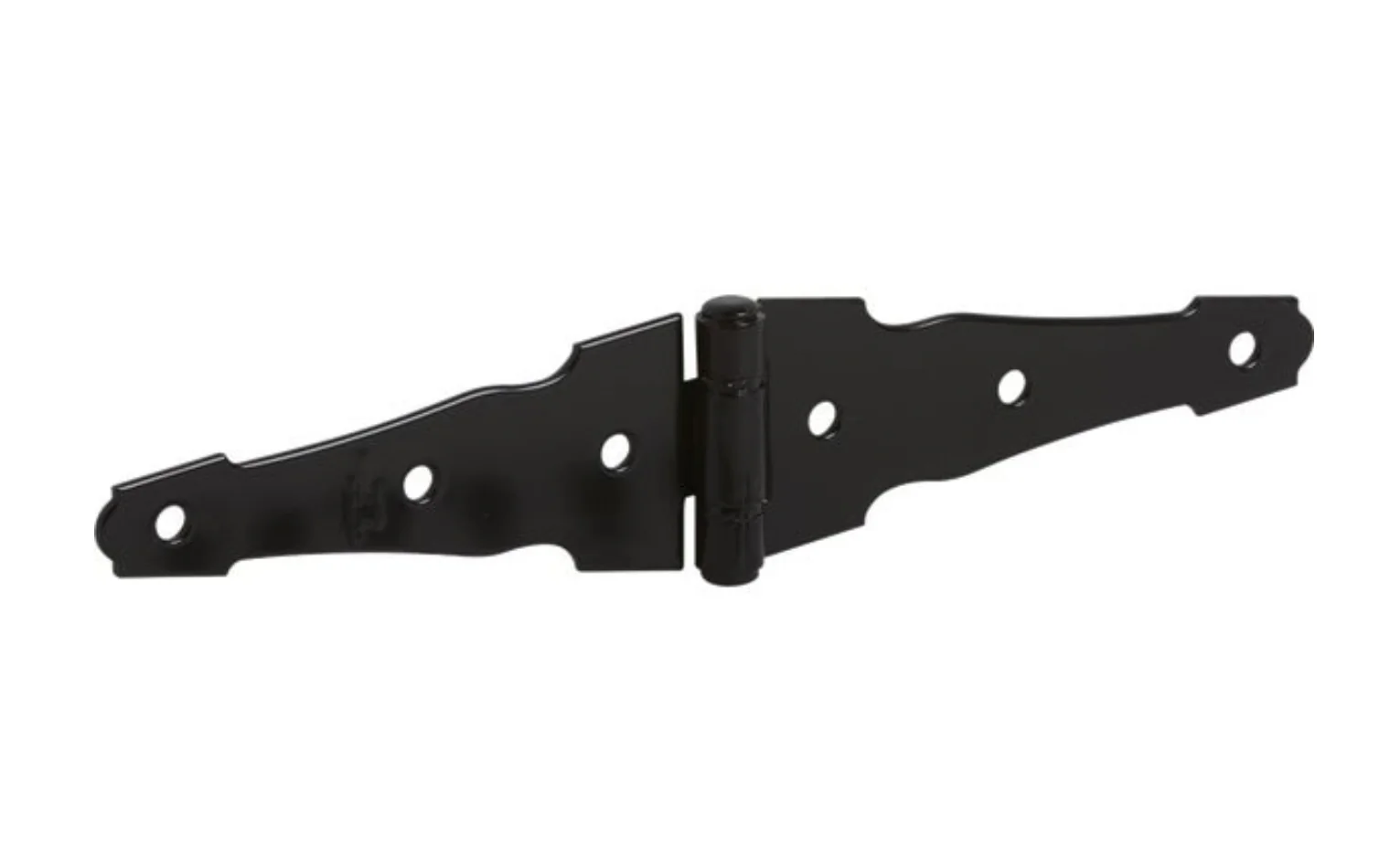 4" Black Finish Ornamental Strap Hinge