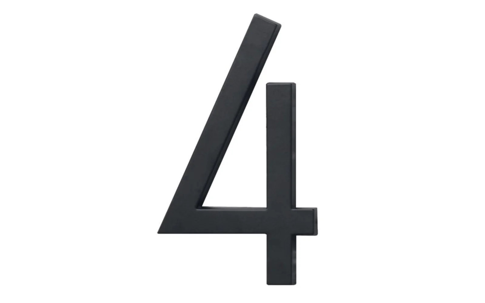 #4 Satin Black House Number - 6" size