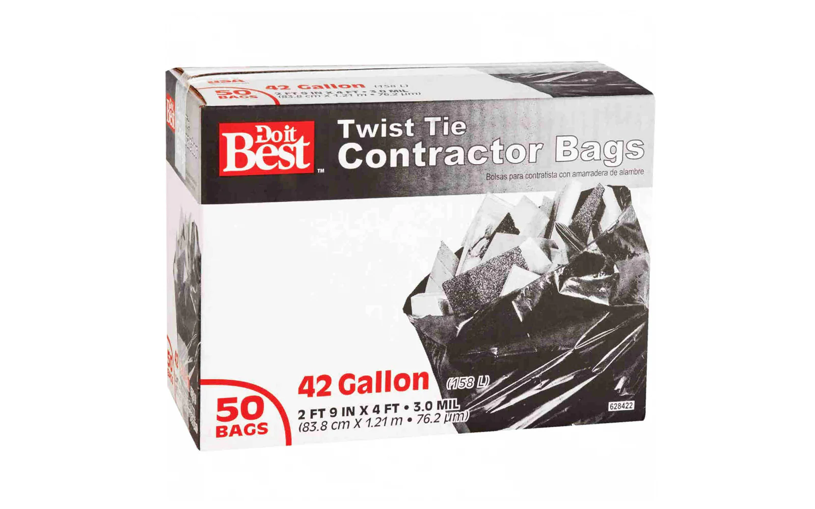 42 Gallon Twist Tie Contractor Bags ~ 50 Bags