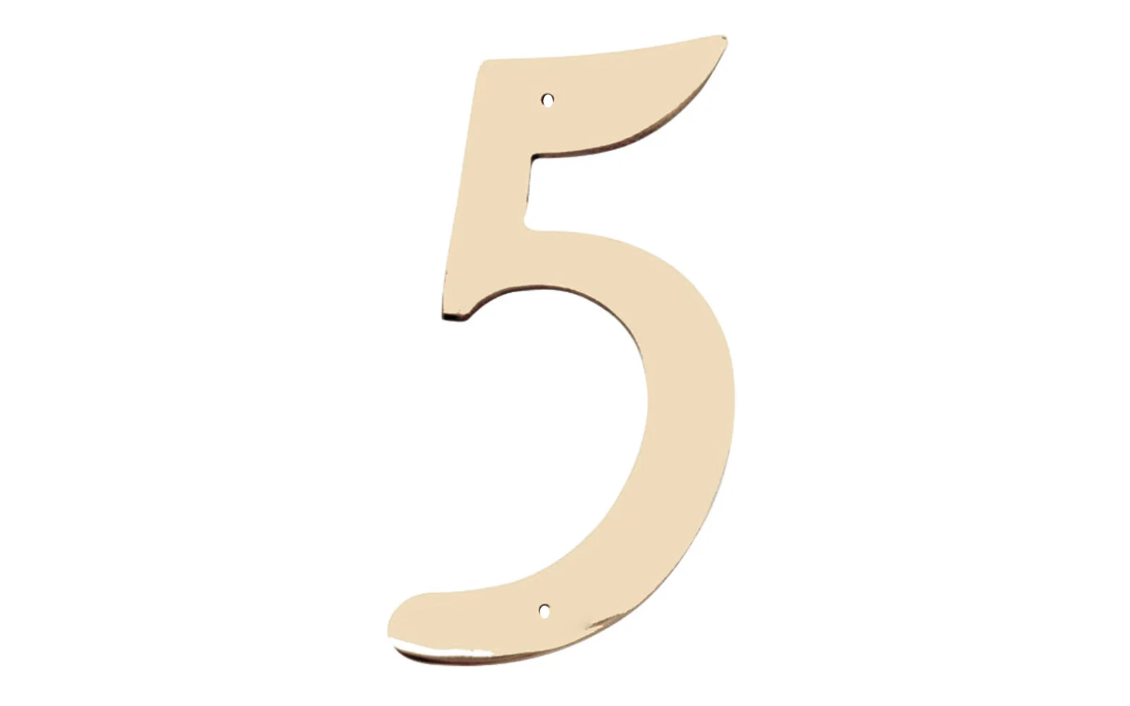 #5 Solid Brass House Number - 4" size