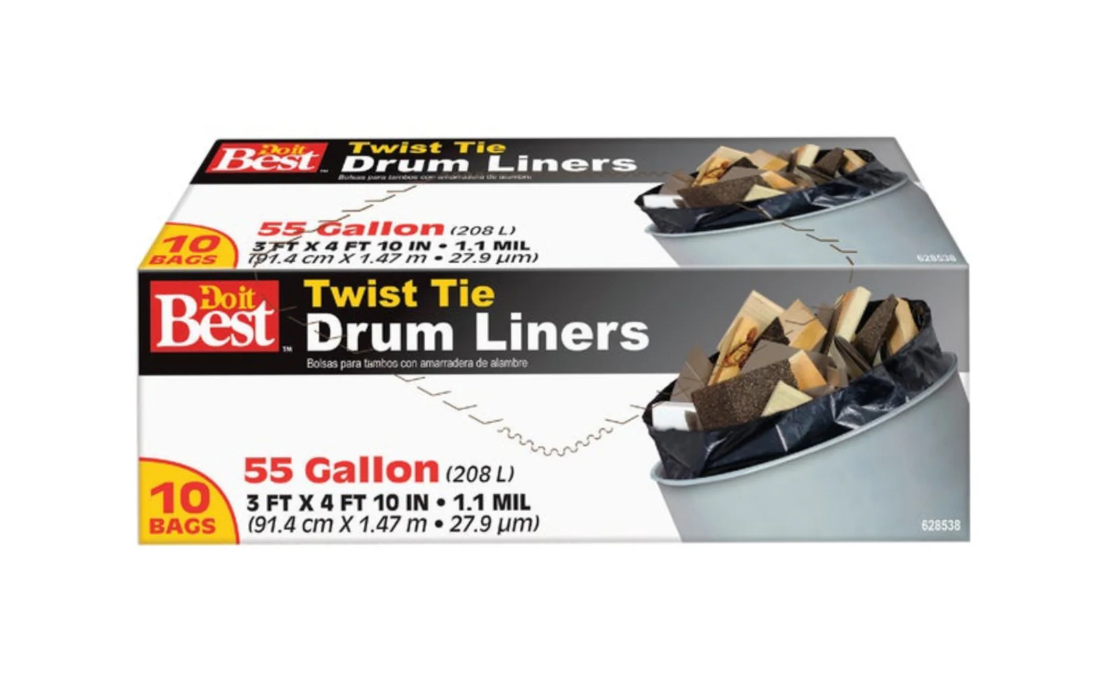 55 Gal. Twist Tie Drum Drum Liners ~ 10 Bags