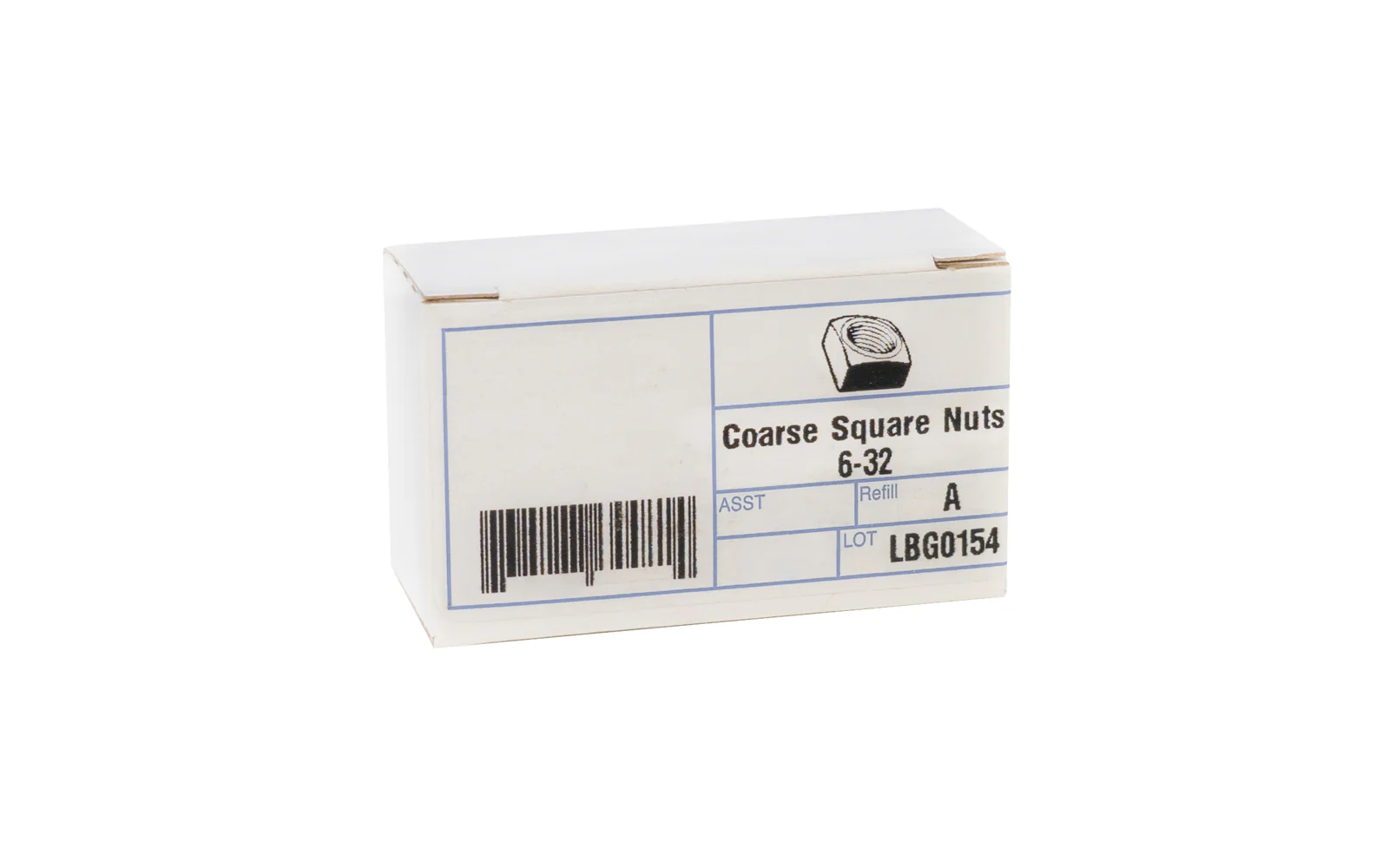 6-32 Square Nut - Zinc-plated steel - Image 2