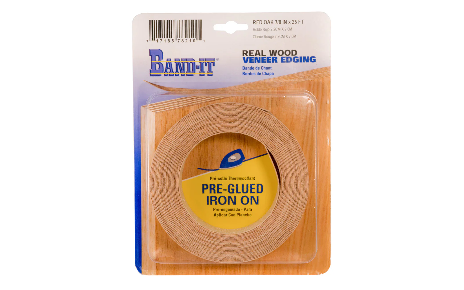 7/8" x 25' Red Oak Wood Veneer Edge Banding