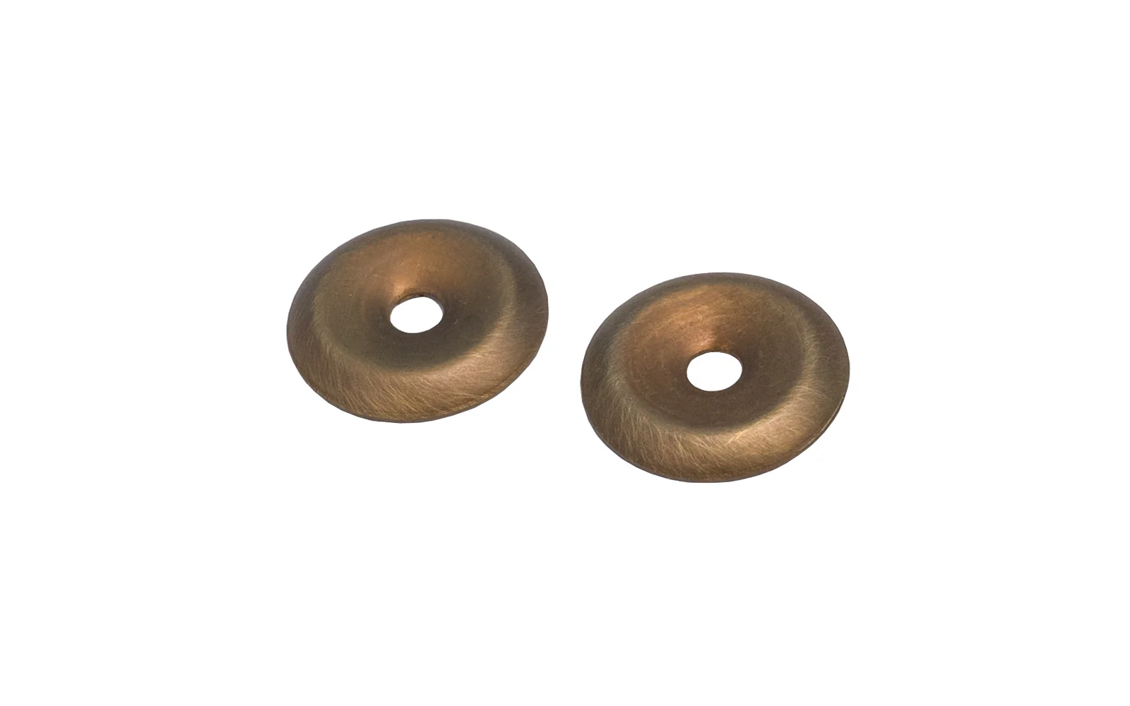 7/8" Diameter Stamped Brass Backplate ~ Pair - Image 2