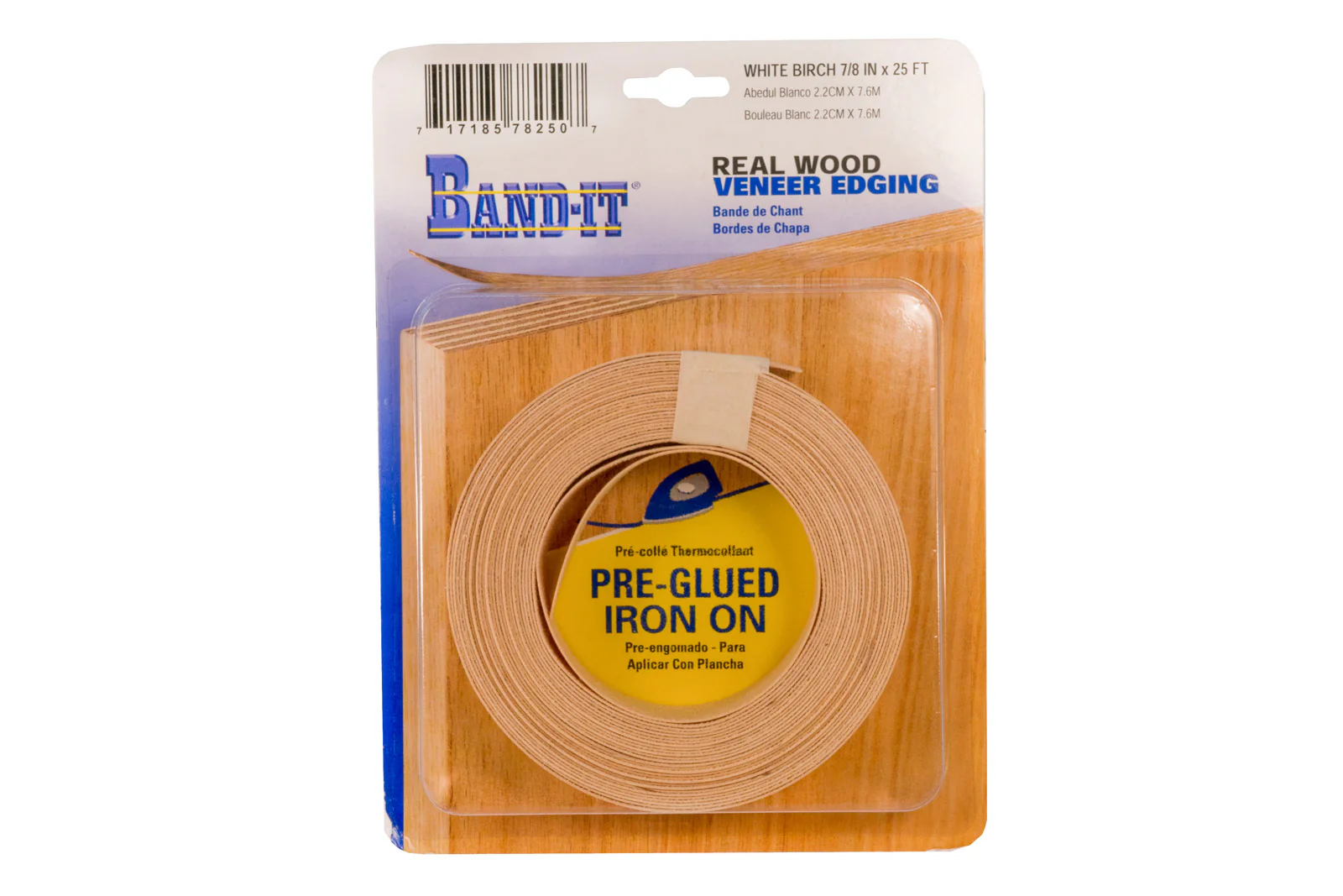 7/8" x 25' White Birch Wood Veneer Edge Banding