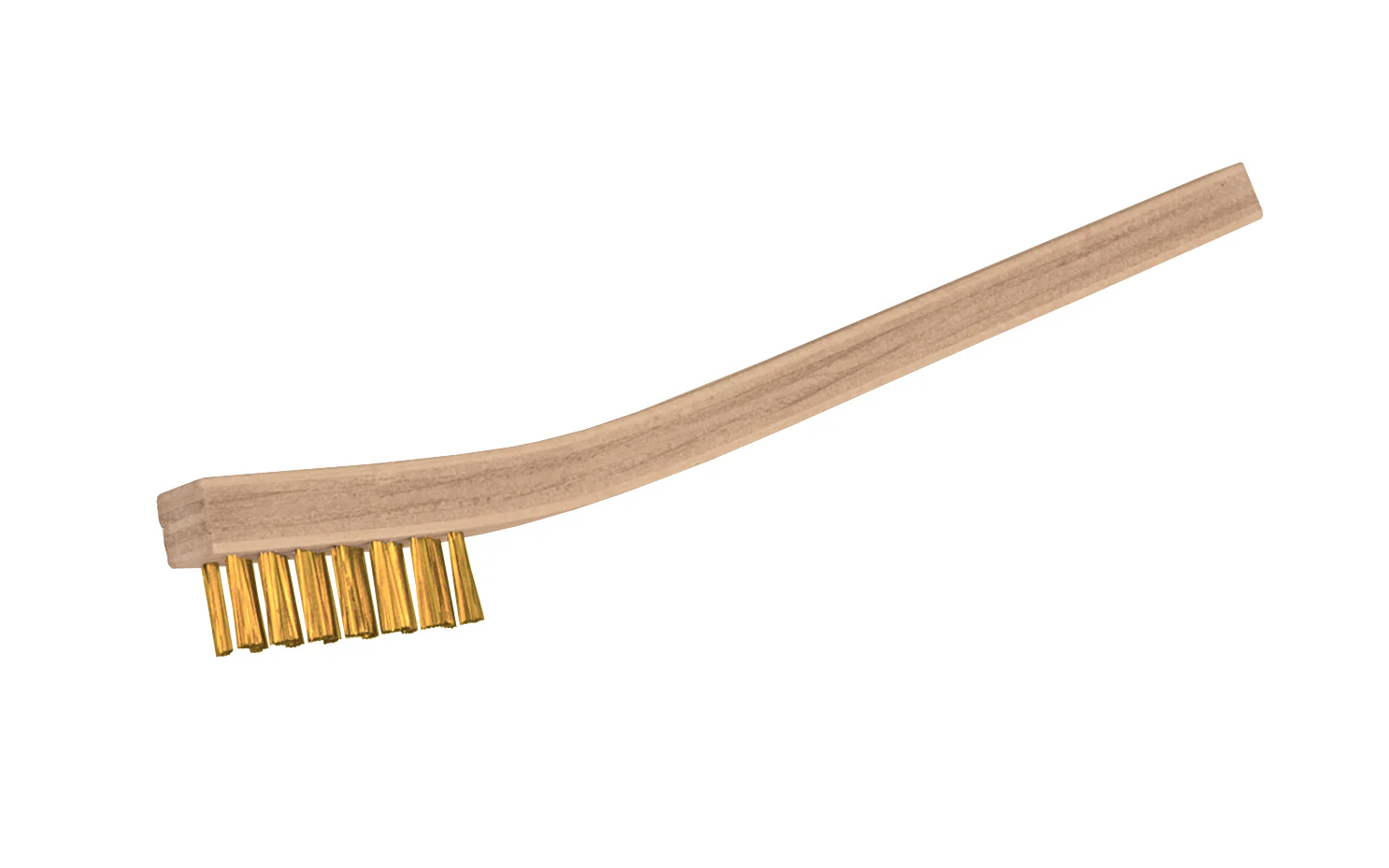 7" Long Brass Cleaning Brush with Wooden Handle ~ 5/16" Width x 1/2" Trim