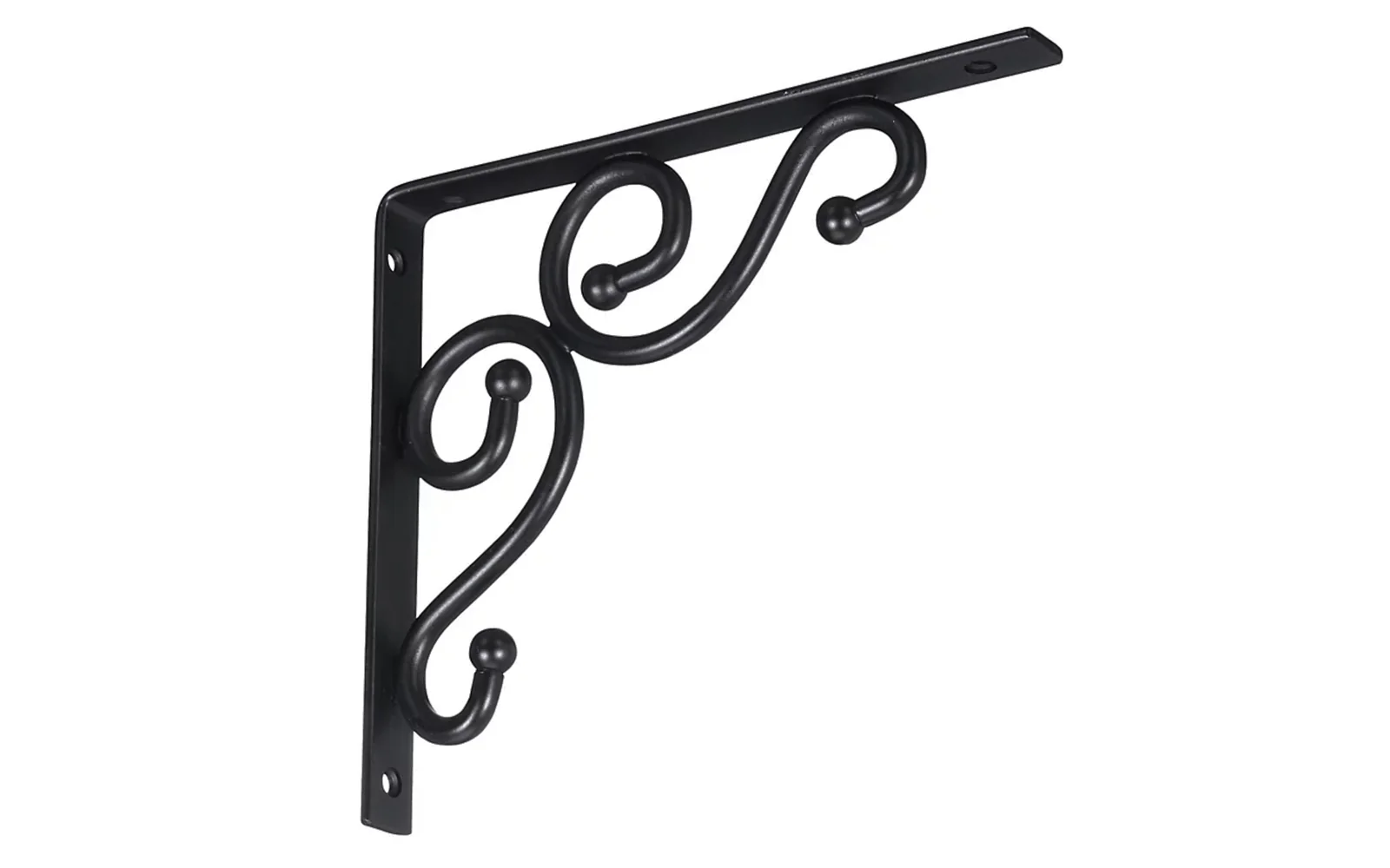 7" x 8" Black Ornamental Shelf Bracket