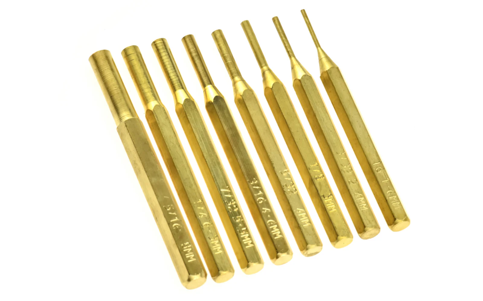 8-PC Brass Pin Punch Set