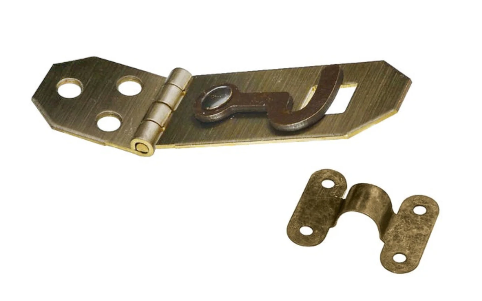 Antique Brass Decorative Hasp with Hook