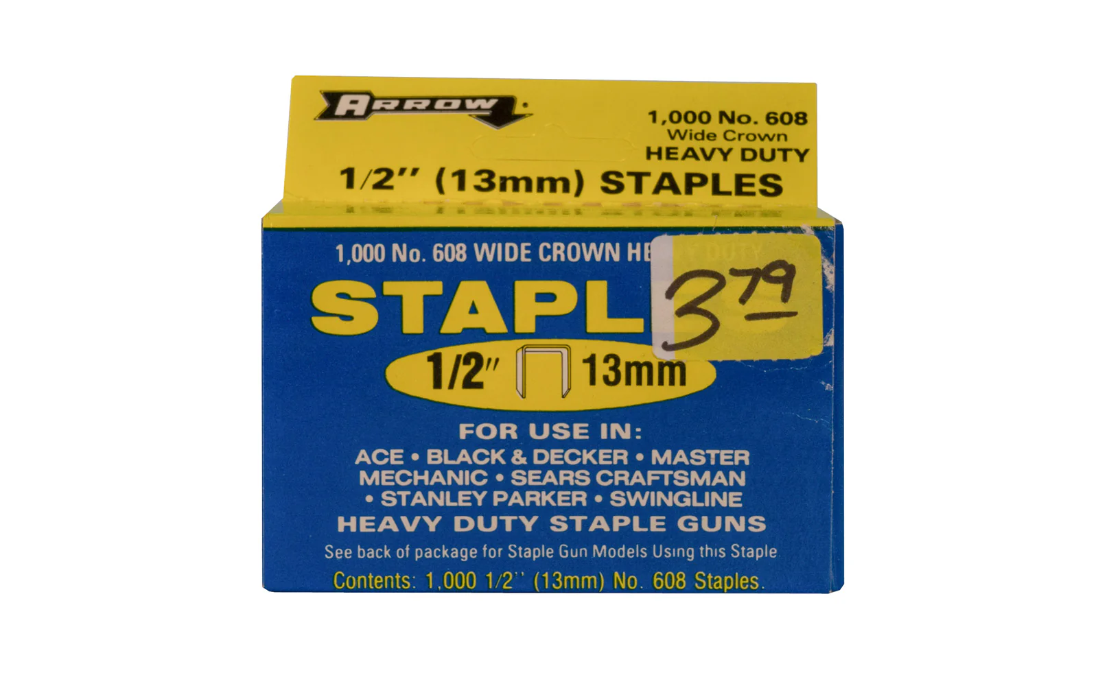 Arrow 1/2" (13 mm) Staples - No. 608