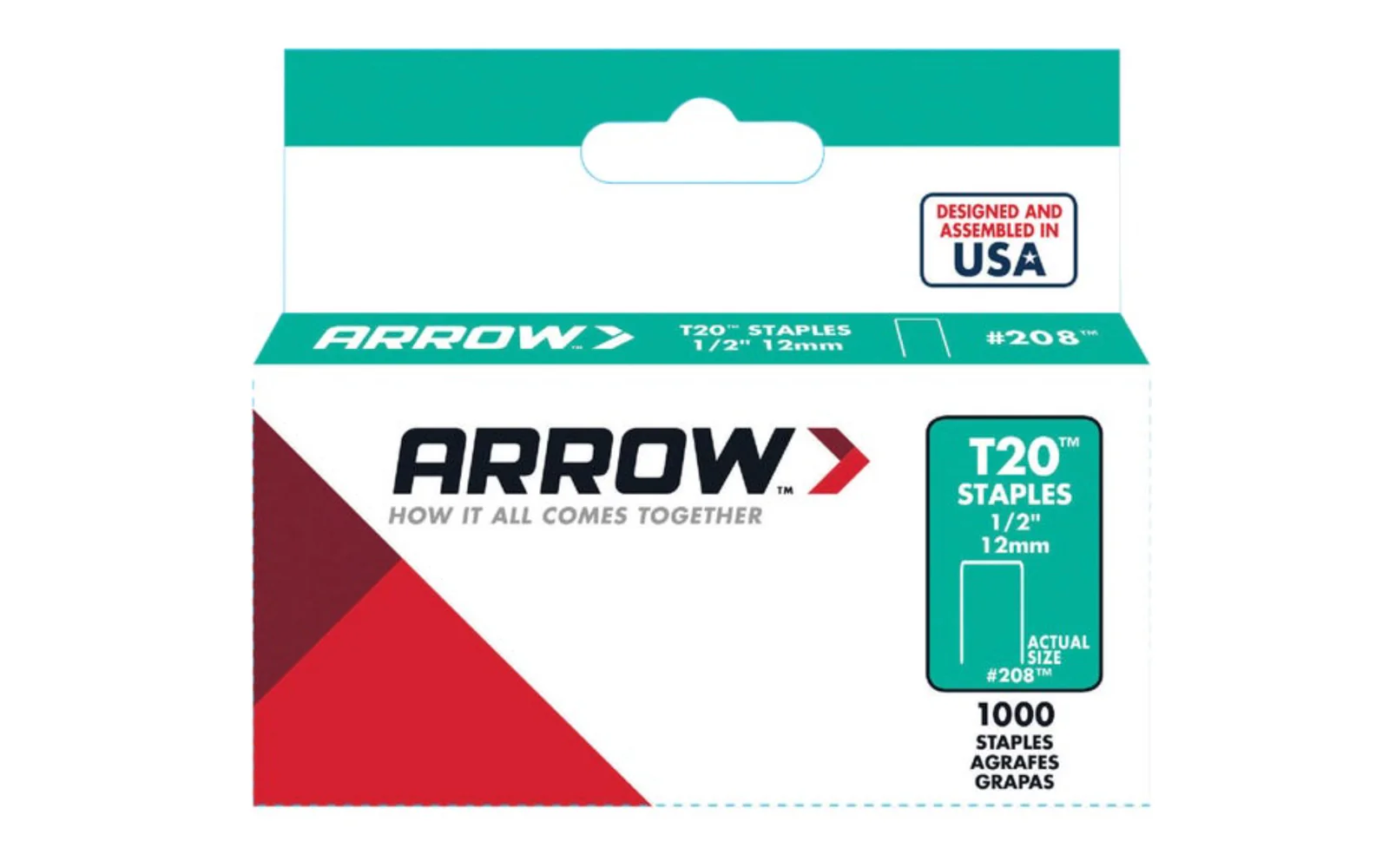 Arrow T20 1/2" Staples - 1000 PK