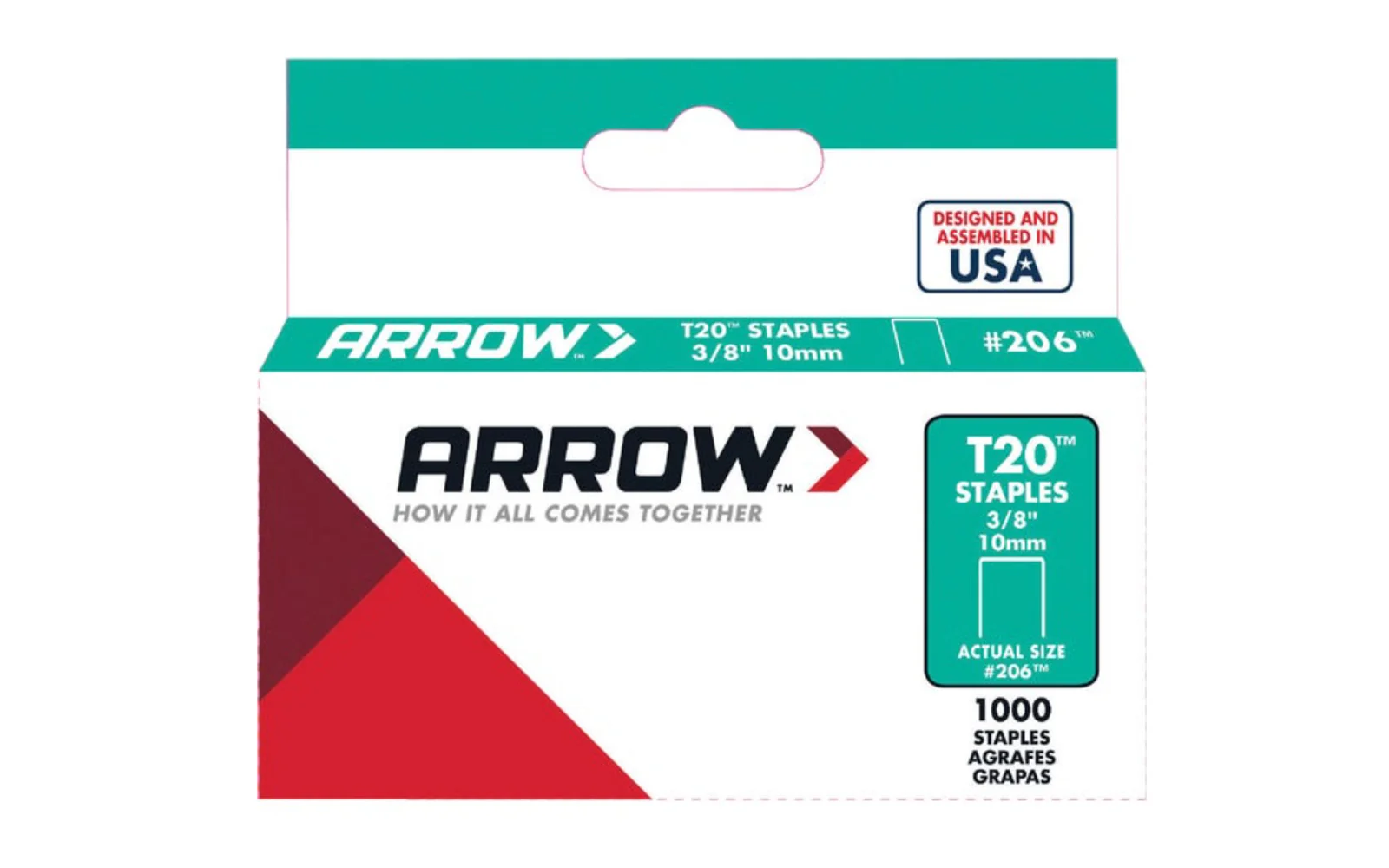 Arrow T20 3/8" Staples - 1000 PK