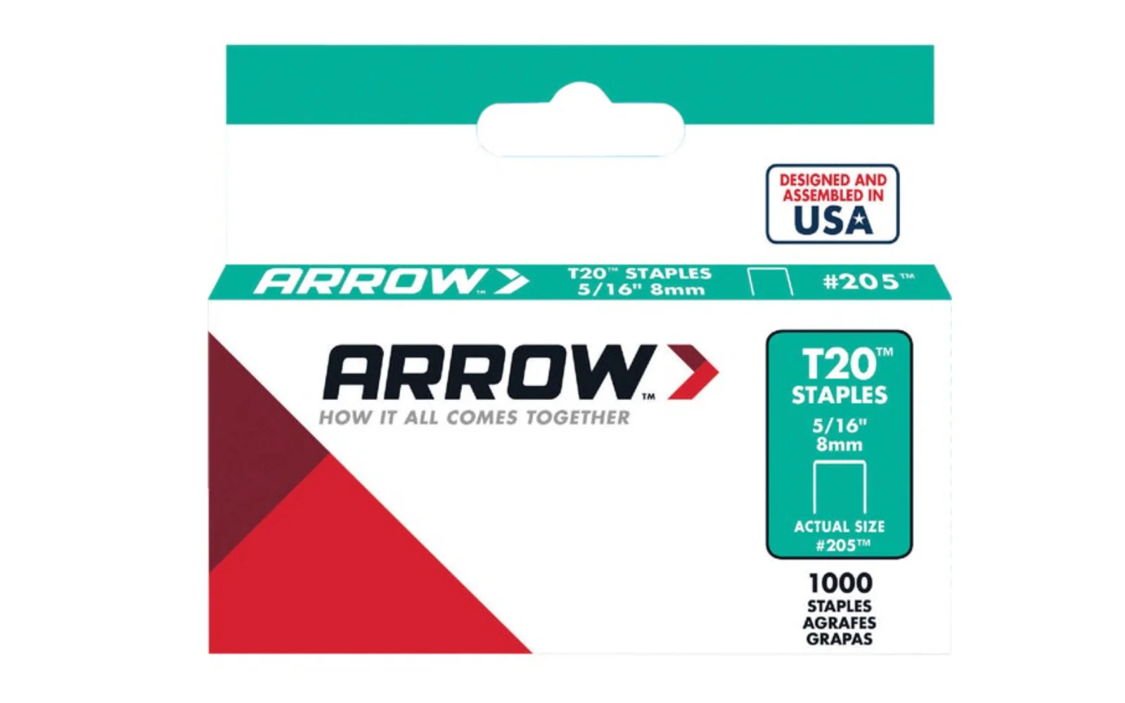 Arrow T20 5/16" Staples - 1000 PK