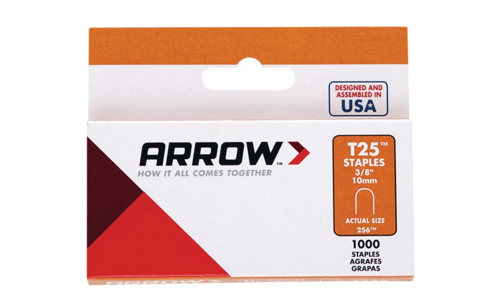 Arrow T25 Round Crown Cable 3/8" Staples - 1000 PK