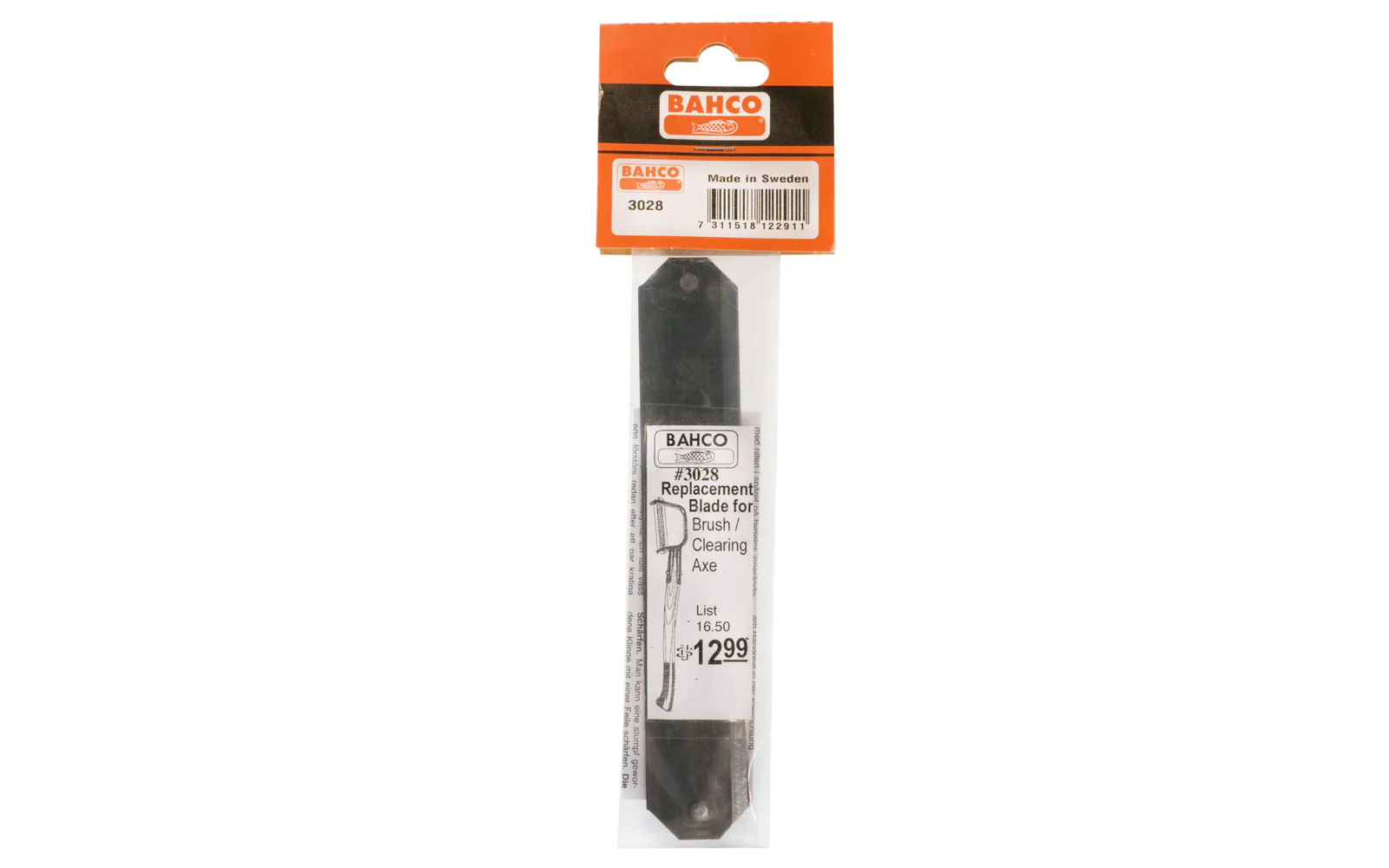Bahco Replacment Blade for Brush Clearing Axe
