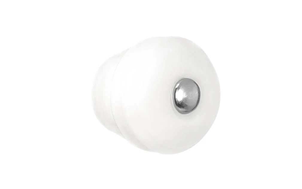 Round "Beehive" Style Glass Cabinet Knob ~ Translucent White - Opal