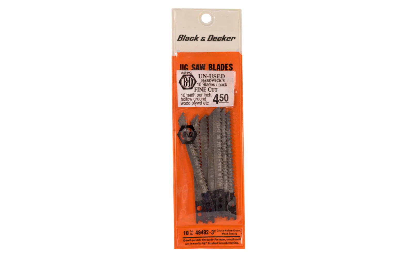 Black & Decker 10 TPI Jig Saw Blades, Fine - 10 PK