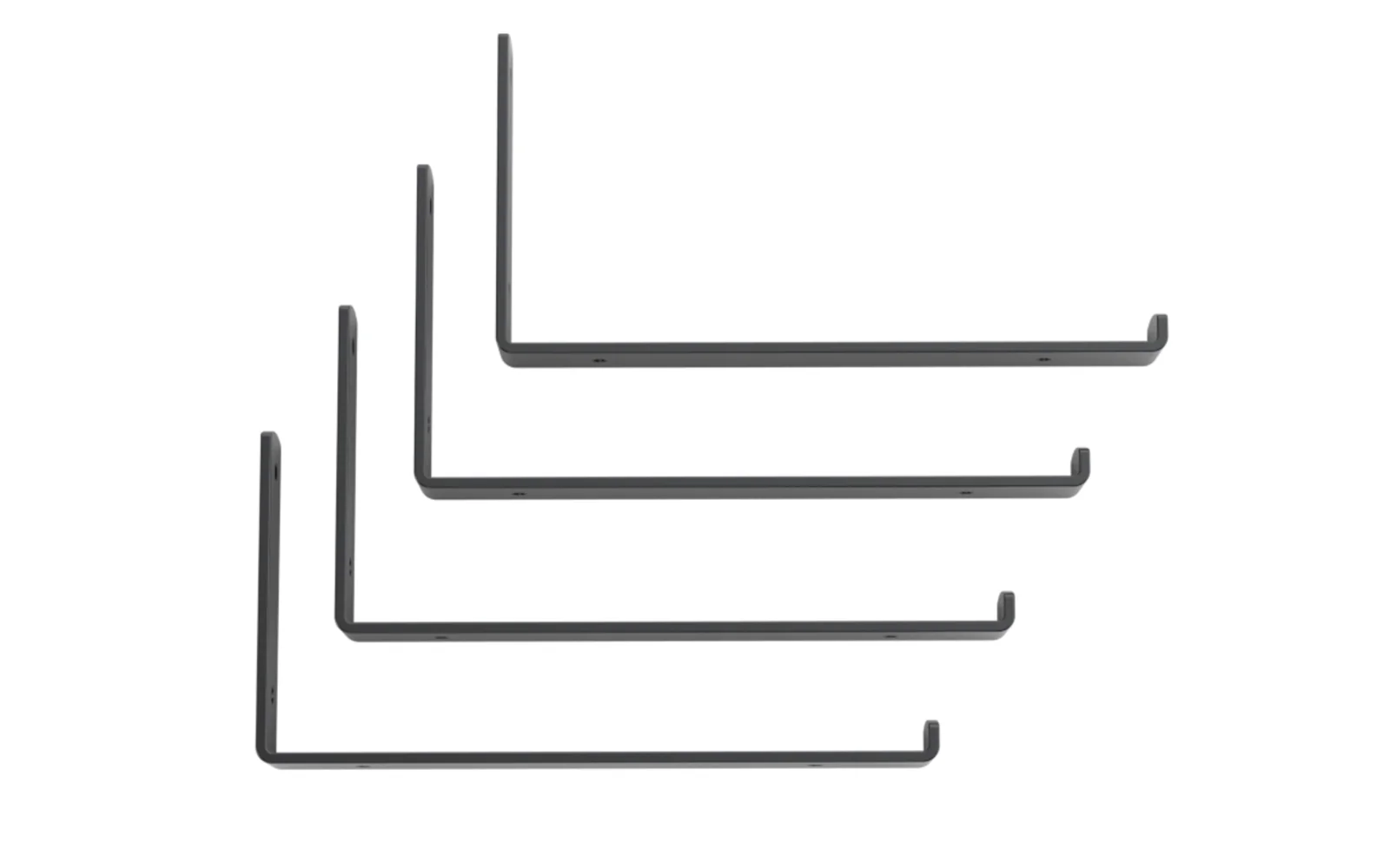 Black Finish Floating Shelf Hardware Kit - Image 2