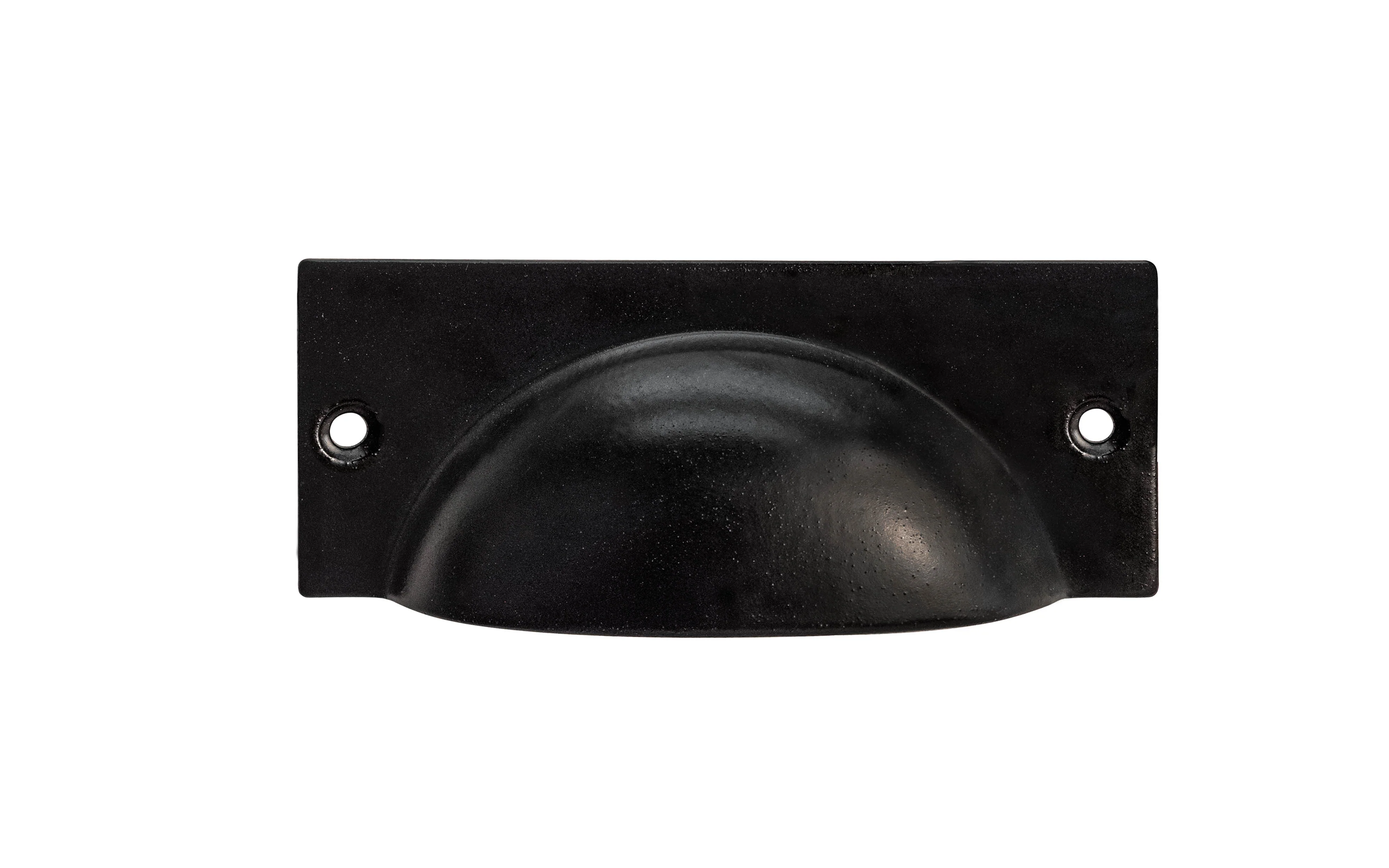 Black Finish on Steel Rectangular Bin Pull ~ 3-1/4" On Centers - Image 2