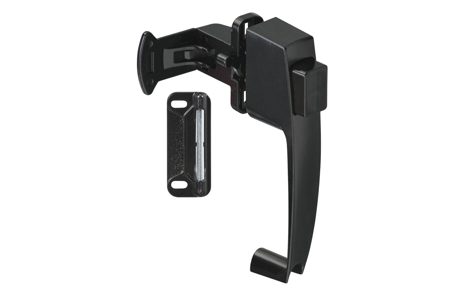 Black Finish Push Button Latch
