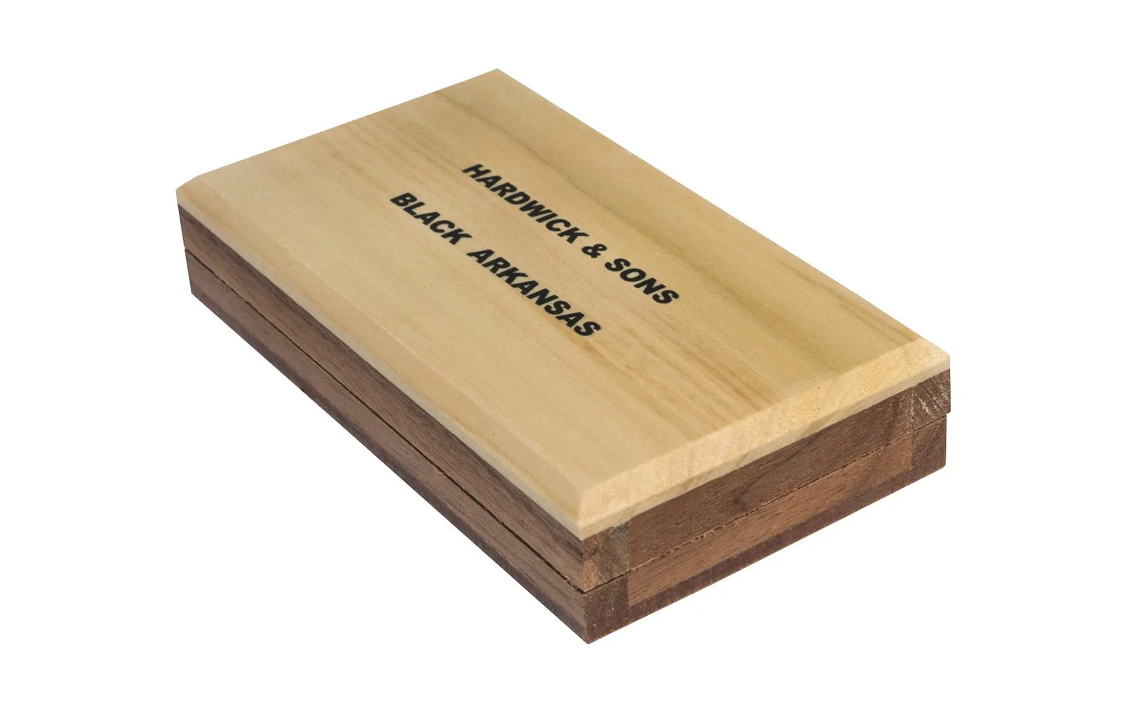 Black Hard Arkansas Bench Stone with Wooden Box ~ 4" x 2" - Image 4