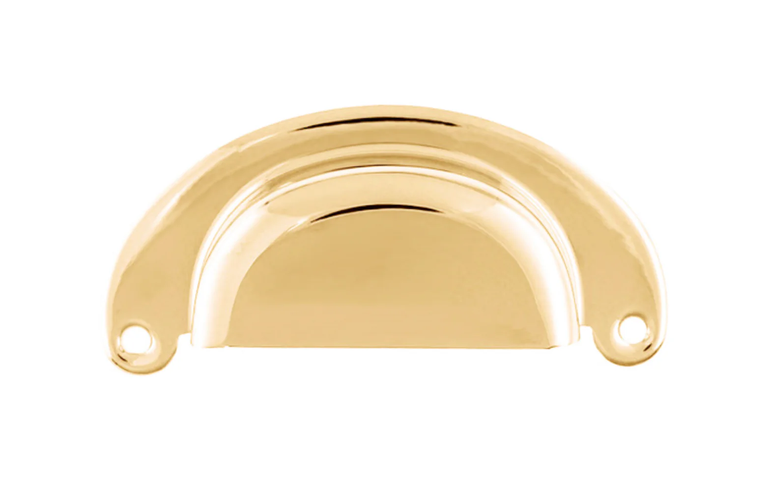 Classic Brass Half-Round Bin Pull ~ 3" On Centers